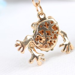 Crystal gold frog keyringKeyrings