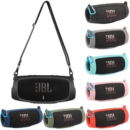 JBL Charge 5 - Miękki silikonowy pokrowiec ochronny na głośnik Bluetooth z paskiemBluetooth Głośniki