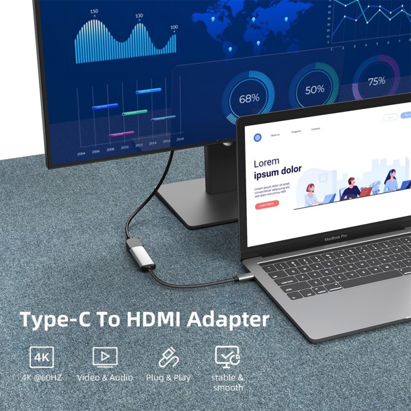 USB Type-C to HDMI adapter - USB 3.1 USB-C to HDMI - converter - for laptops / SmartphonesHDMI switchers