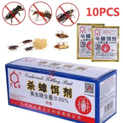 Skuteczny zabójca karaluchów - przynęta w proszku - środek owadobójczy - zwalczanie szkodników - 10 sztukOwady
