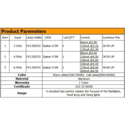 E10 - LED flashlight bulbE10