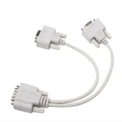 VGA SVGA - 1 to 2 monitors - male to 2 dual female Y - 15 pin - adapter - splitter cableCables