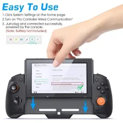 Ręczny uchwyt - podwójny silnik wibracyjny - 6-osiowy żyroskop - Joycon - dla kontrolera Gamepad Nintendo SwitchSwitch