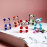 Kolorowy kryształowy miś - figurka - miniaturkaPosągi & Rzeźby