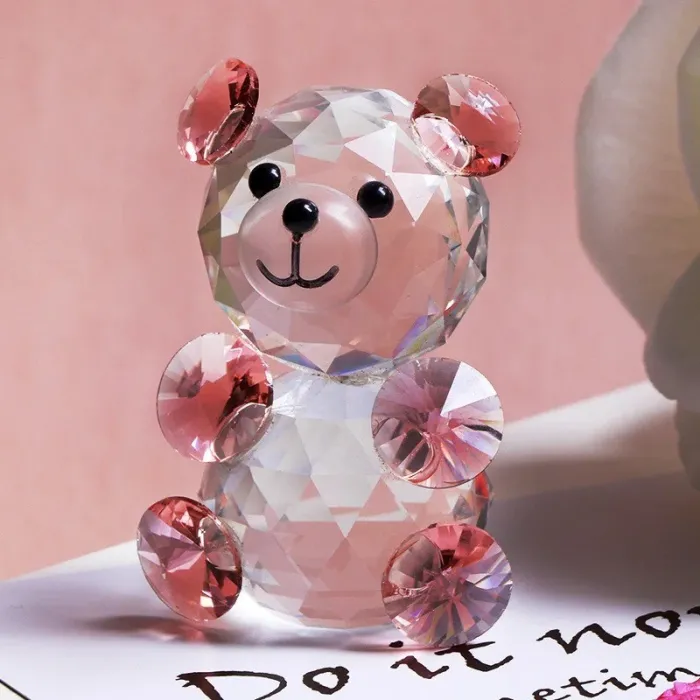 Colorful crystal bear - figurine - miniatureStatues & Sculptures
