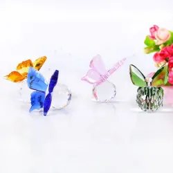 Colorful crystal butterfly / ball - figurineStatues & Sculptures