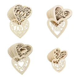 Wood weddings embellishment - laser cut love heart - hanging ornament - rustic wedding decorationValentine's day