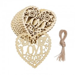 Wood weddings embellishment - laser cut love heart - hanging ornament - rustic wedding decorationValentine's day