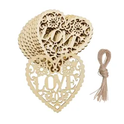 Wood weddings embellishment - laser cut love heart - hanging ornament - rustic wedding decorationValentine's day