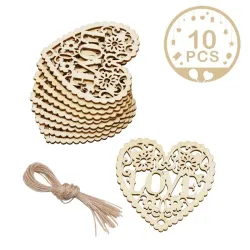 Wood weddings embellishment - laser cut love heart - hanging ornament - rustic wedding decorationValentine's day