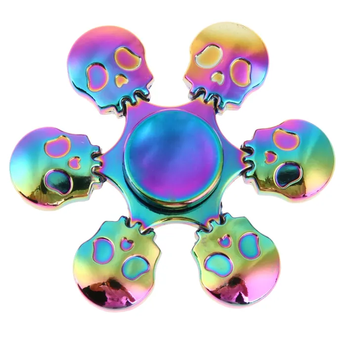 Tęczowe czaszki - ręczny fidget spinner - metalFidget spinner
