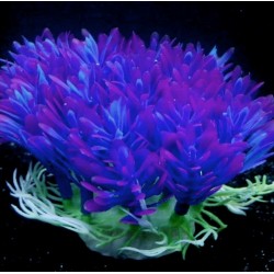 Sztuczna plastikowa roślina - fioletowy kwiat - dekoracja akwariumDekoracje