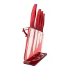 Zestaw ceramicznych noży kuchennych - z uchwytem - czerwone uchwytyNoże Ceramiczne