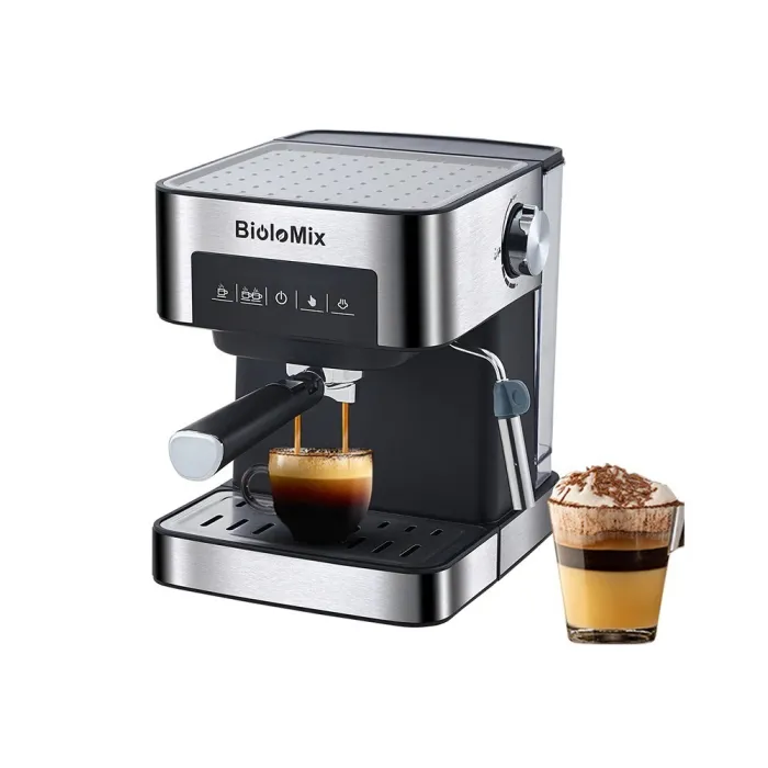 BioloMix - coffee maker machine - for espresso / cappuccino / latte / mocha - with milk frother - 20 BarBar supply