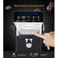 BioloMix - coffee maker machine - for espresso / cappuccino / latte / mocha - with milk frother - 20 BarBar supply