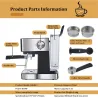 BioloMix - coffee maker machine - for espresso / cappuccino / latte / mocha - with milk frother - 20 BarBar supply