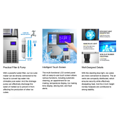 Professional ice cube maker - electric machine - auto cleaningKitchen