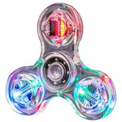 Świecący fidget spinner - przezroczysty wzór - LED - świecący w ciemnościFidget spinner