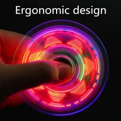 Świecący fidget spinner - przezroczysty wzór - LED - świecący w ciemnościFidget spinner