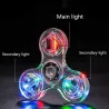 Świecący fidget spinner - przezroczysty wzór - LED - świecący w ciemnościFidget spinner