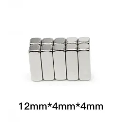 N35 - magnes neodymowy - mocny blok - 12 * 4 * 4mm - 10 sztukN35