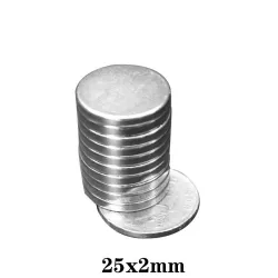 N35 - neodymowy magnes - silny okrągły dysk - 25mm * 2mm - 10 sztukN35