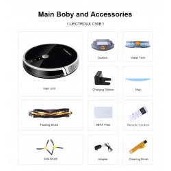 LIECTROUX C30B - 4000pa - robot - odkurzacz - nawigacja po mapie 2D - WiFi - zbiornik na wodęOdkurzacza robota