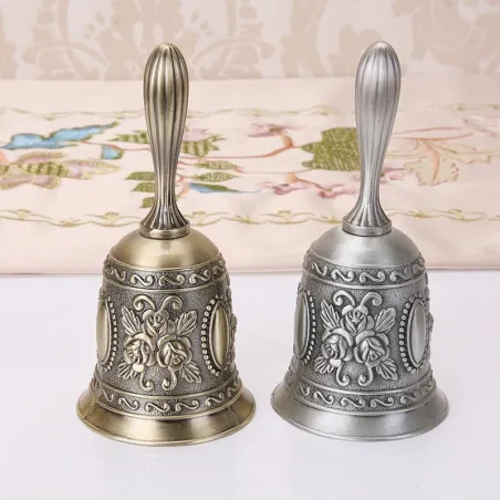 Vintage ręczny dzwonek - z klasycznym motywem kwiatowymFestive & Party