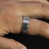 Srebro próby 925 - obrotowy pierścionek - wzór typu spinnerPierścionki