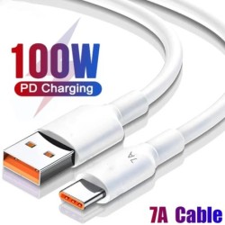 7A 100W USB na USB typu C - superszybki kabel ładującyKable