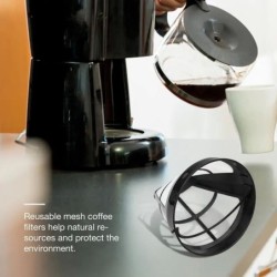 Filtr do kawy wielokrotnego użytku - siatka nylonowa - nadający się do prania - na 8-12Filtry Do Kawy