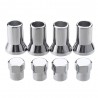 TR413 chrome car / truck - tire - wheel valve - hex - 4 piecesValve caps
