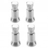 TR413 chrome car / truck - tire - wheel valve - hex - 4 piecesValve caps