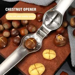 Otwieracz do orzechów 2 w 1 ze stali nierdzewnej Quick Chestnut - orzech włoski - dziadek do orzechówTools