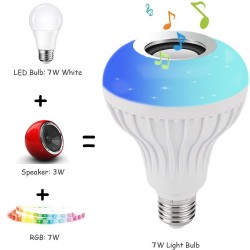 copy of E27 - LED - RGB - głośnik Bluetooth - żarówka muzyczna z pilotemE27