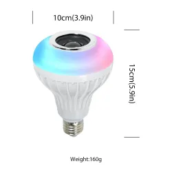 E27 - LED - RGB - Głośnik Bluetooth - żarówka muzyczna z pilotemE27