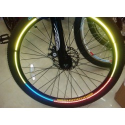 Bicycle wheel rim reflective stickerLights