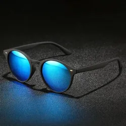 Vintage round polarized sunglasses for men and women – UV400 designer eyewear for driving and travelSunglasses