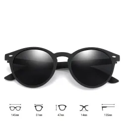 Okrągłe okulary przeciwsłoneczne z polaryzacją w stylu vintage dla mężczyzn i kobiet – designerskie okulary z filtrem UV400 d...