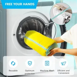 Shoe washing machine bag – durable mesh laundry bag for sneakers, secure zipperZippers