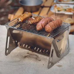 Przenośny składany duży grill - stal nierdzewna - kuchenka kempingowaGrill - BBQ