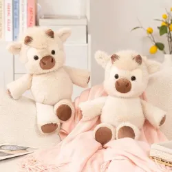 Adorable Highland Cattle Plush Toy 45cm - Huggable Running Cow Stuffed Animal Made with Premium Soft Fabric, Soothing Compani...