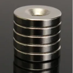 N52 neodymium magnet - strong round ring with 4mm hole - 15 * 3mm - 5 piecesN52