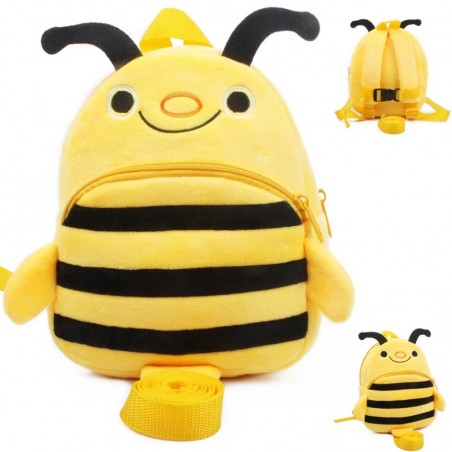 3D pszczółka - chodzik - plecak z zabezpieczeniem przed zgubieniem - torba szkolna z paskiemNiemowlęta & Dzieci