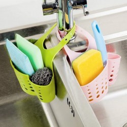 Kitchen Bathroom Hanging Drain Basket Bag Storage Sink HolderKitchen