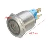 6 Pin 22mm 12V Led - metalowy przycisk zatrzaskowyPrzełączniki