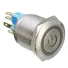 6 Pin 22mm 12V Led - metalowy przycisk zatrzaskowyPrzełączniki