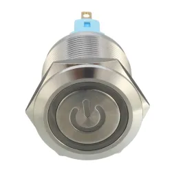 6 Pin 22mm 12V Led - metalowy przycisk zatrzaskowyPrzełączniki