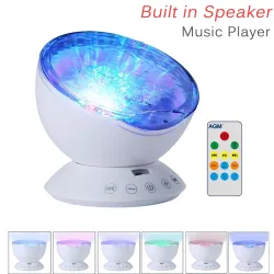 Fale oceanu - gwiaździste niebo - lampka nocna LED USB - projektorDekoracje