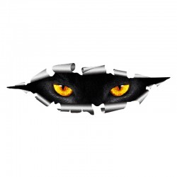 3D peeking cat eyes - vinyl car sticker - waterproofStickers